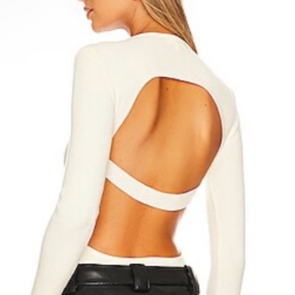 LBLC the Label White Open-Back Bodysuit (xs/s) - Picture 1 of 5